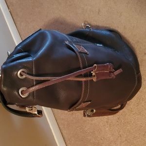 Leather rugby bag